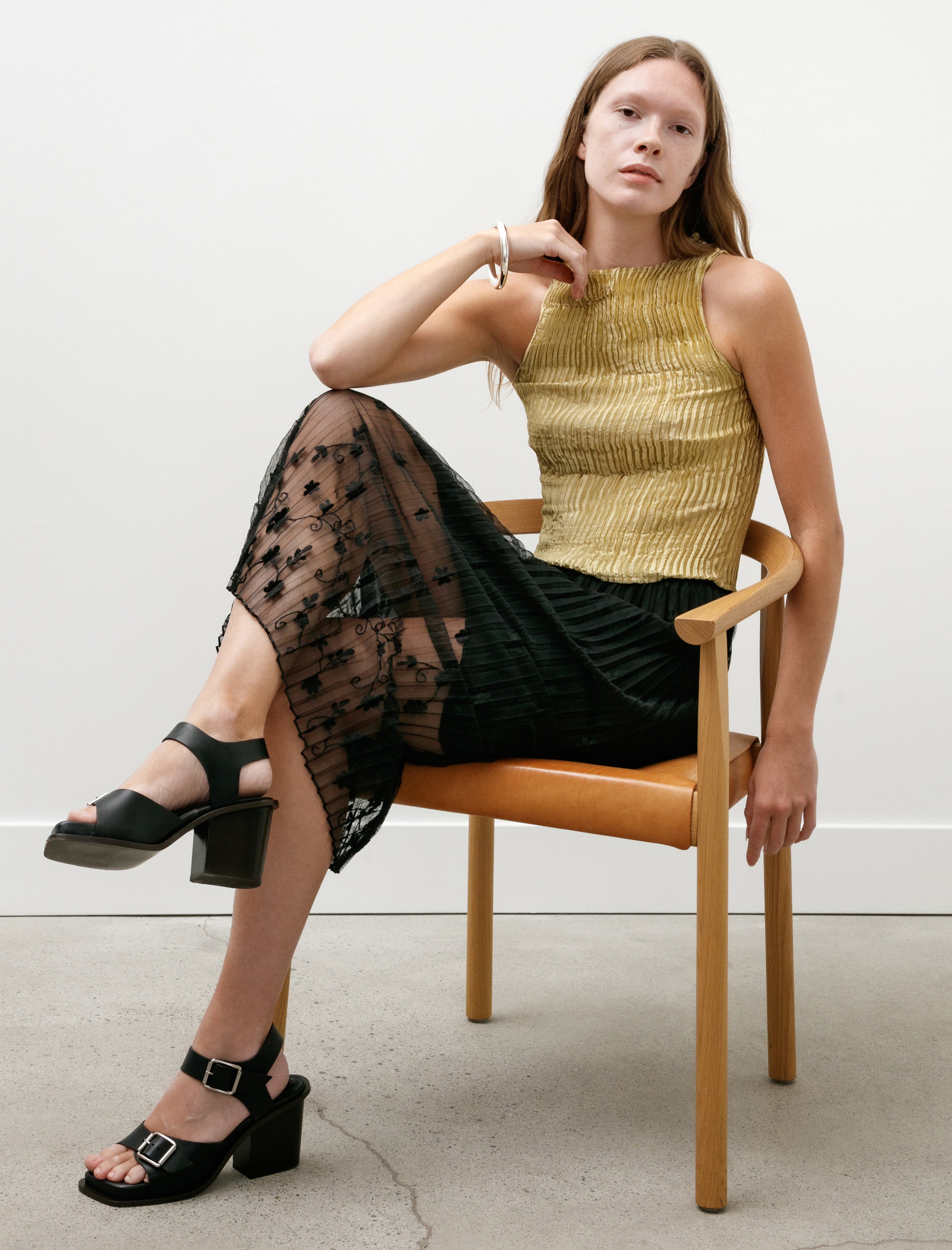 Totême Floral Tulle Skirt