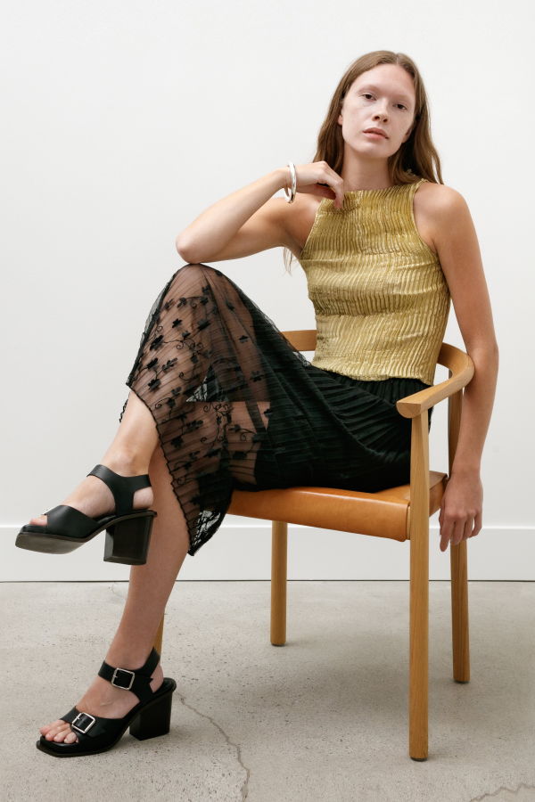 Totême Floral Tulle Skirt
