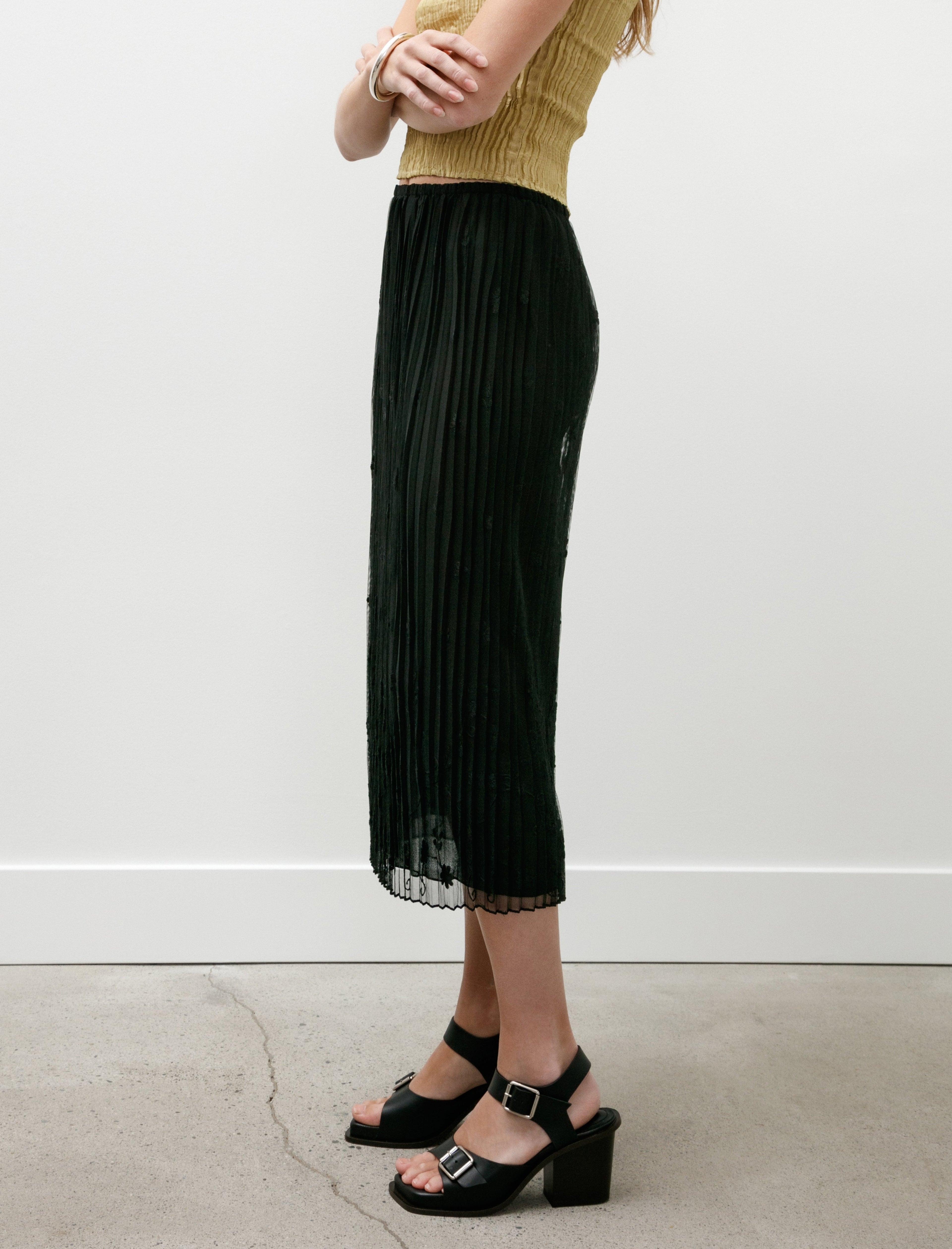 Totême Floral Tulle Skirt
