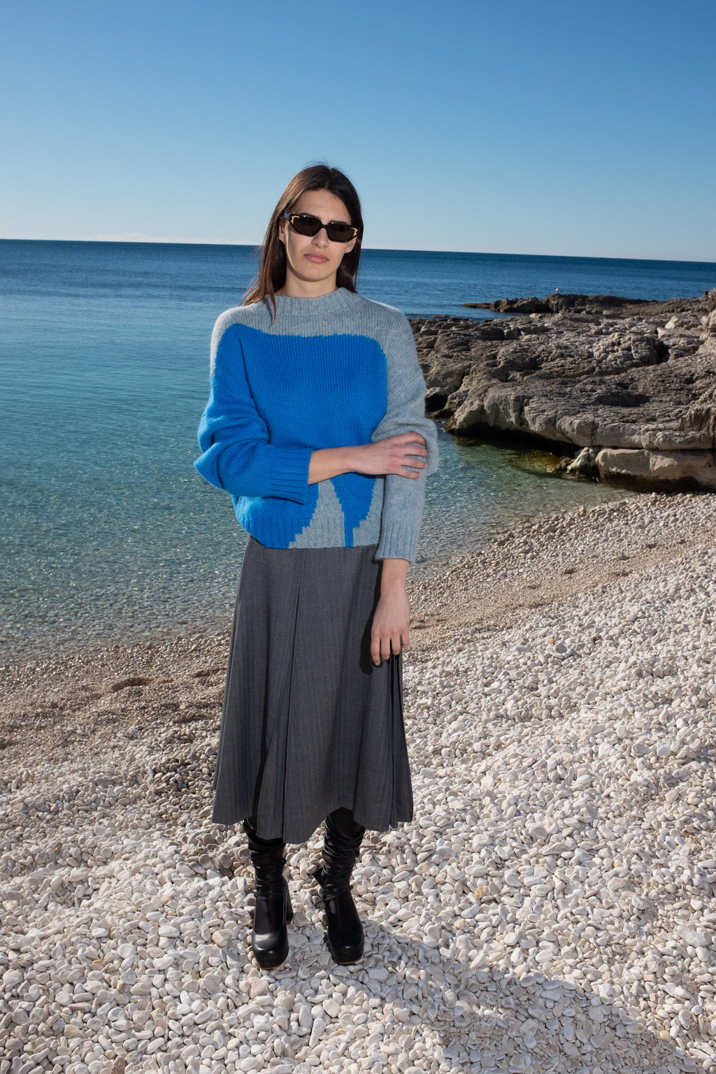 Untitled in Motion Folari Pullover - Sky Blue