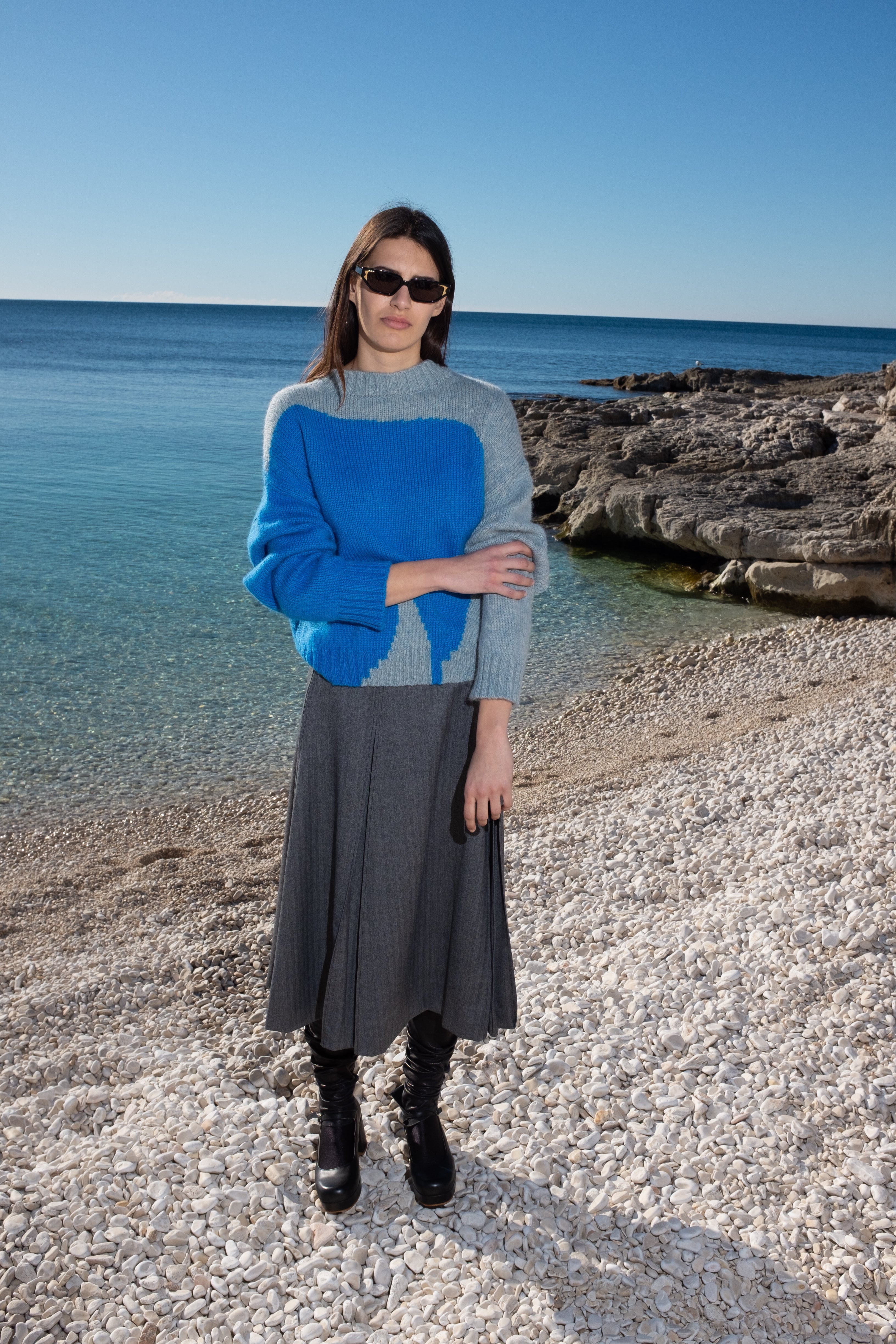 Untitled in Motion Folari Pullover - Sky Blue