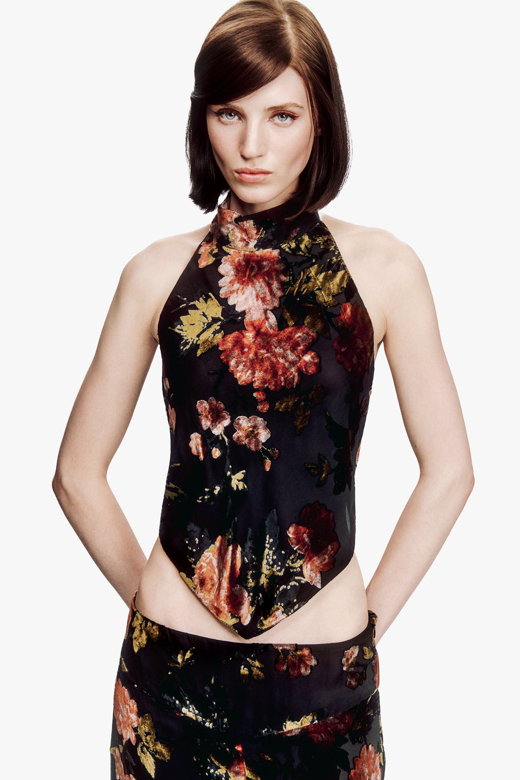 Anna Sui Folia Devore Halter Top