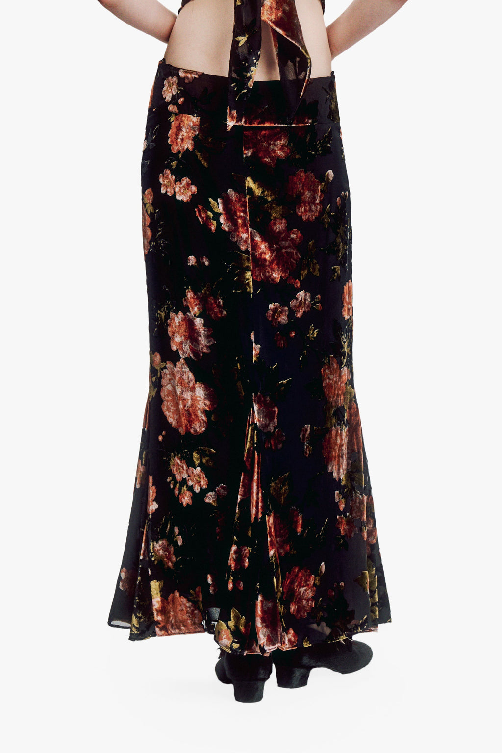 Anna Sui Folia Devore Trumpet Skirt