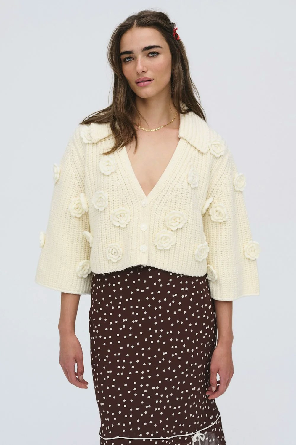 For Love & Lemons Ivy Cardigan - Cream