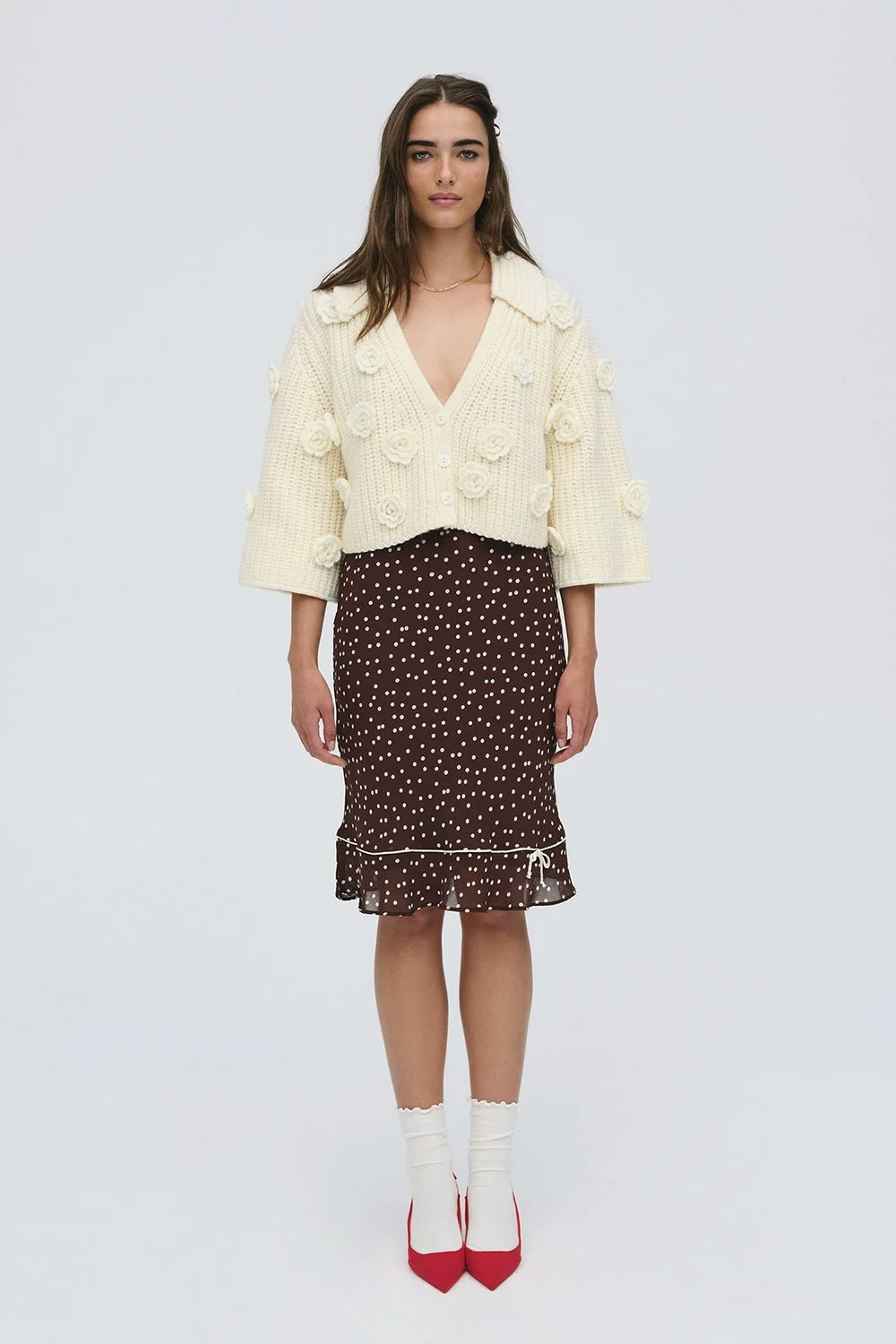 For Love & Lemons Ivy Cardigan - Cream