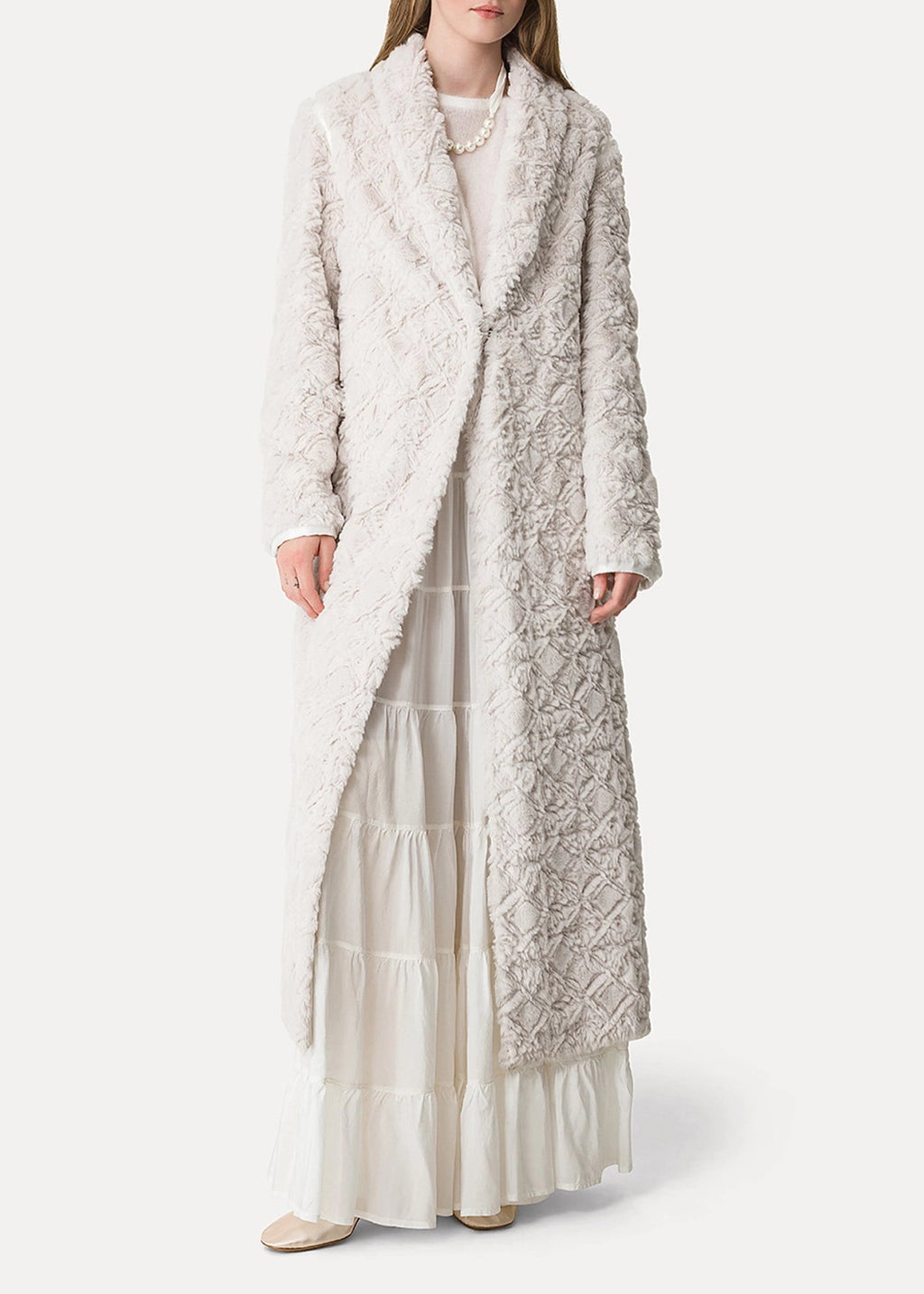 Forte Forte Faux Fur Coat - Avorio