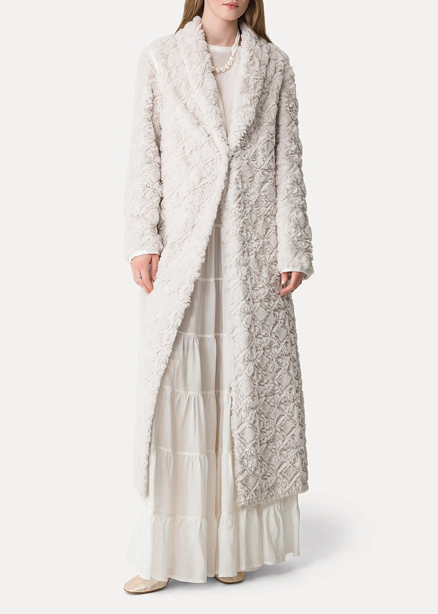 Forte Forte Faux Fur Coat - Avorio