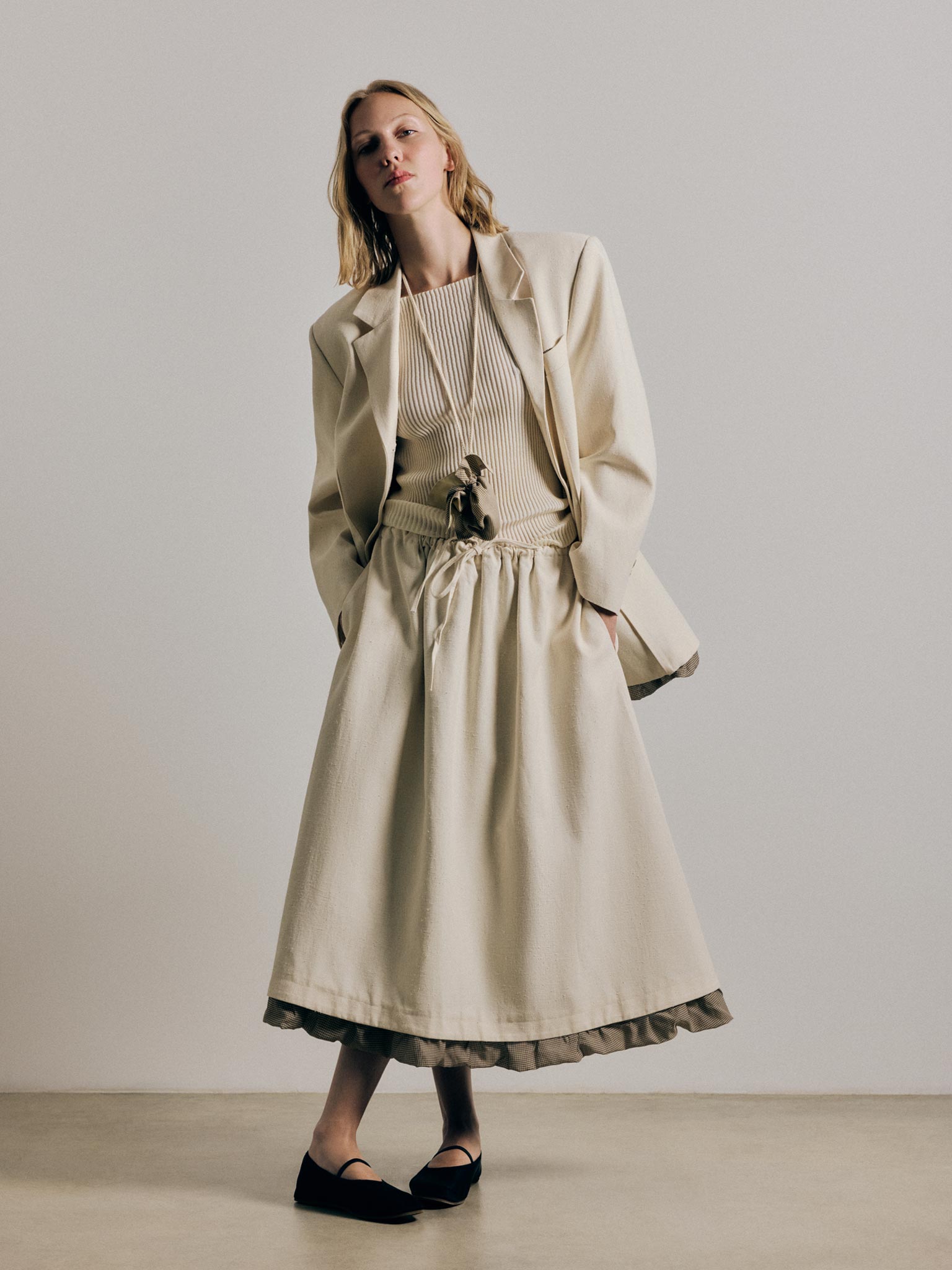 Rus Foso Skirt - Chalk