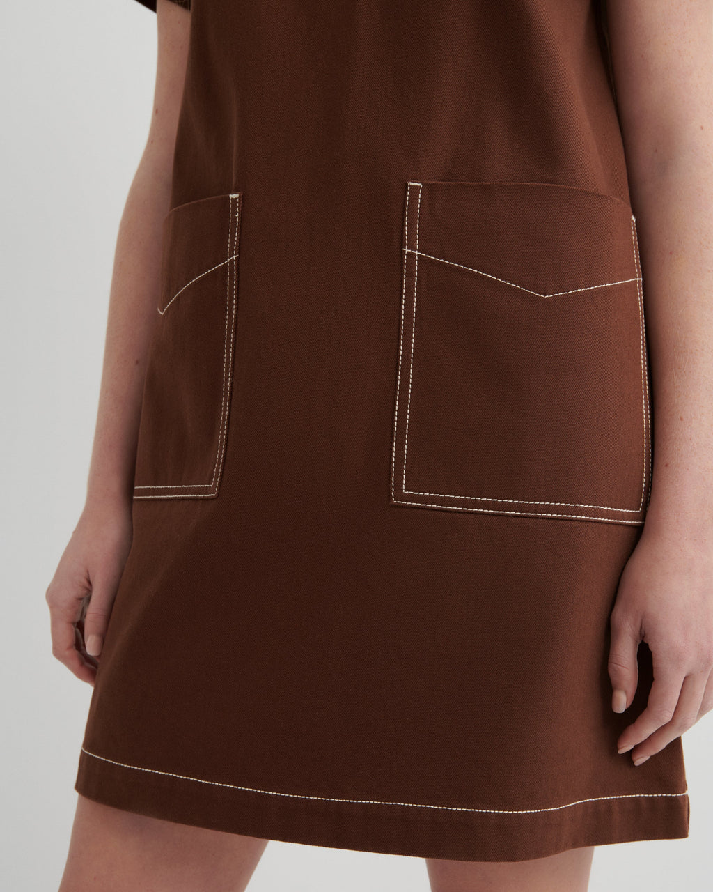 Kowtow Foundation Dress - Brown Denim