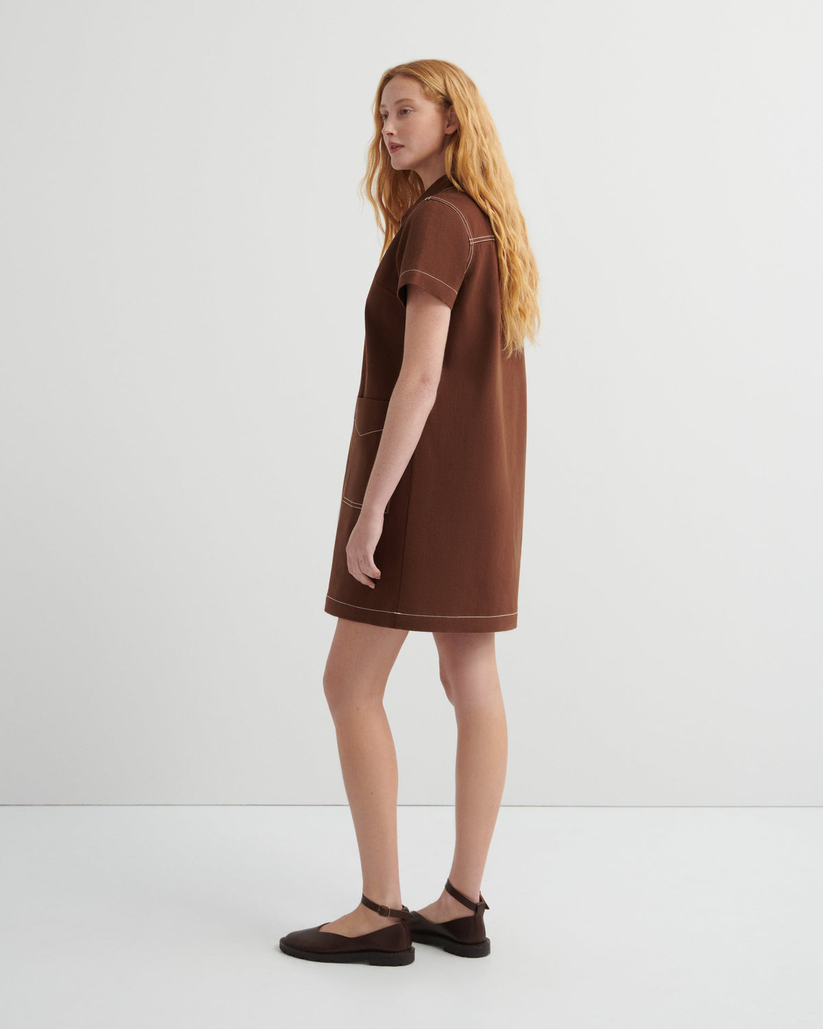 Kowtow Foundation Dress - Brown Denim