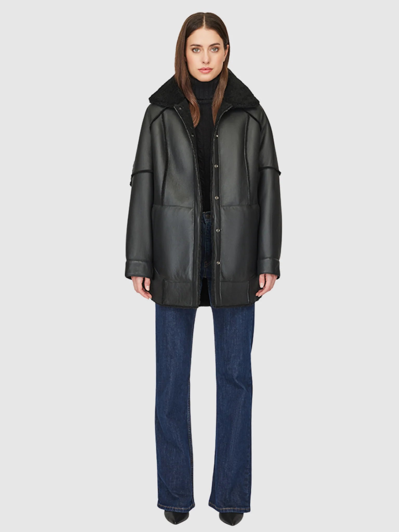 Hiso Fractal Reversible Shearling Jacket