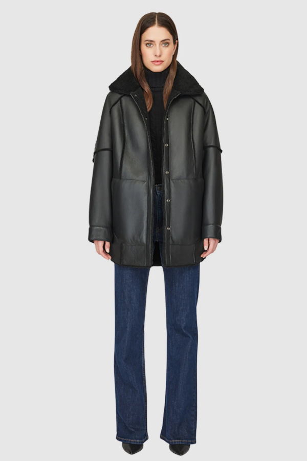 Hiso Fractal Reversible Shearling Jacket