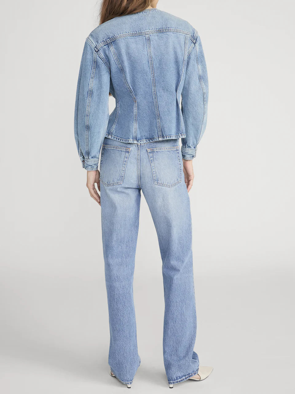 Frame The Nipped Collarless Jacket - Umbria
