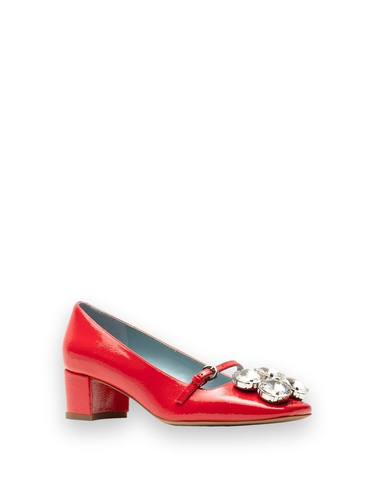 Frances Valentine Josephine Crinkled Leather Heel - Geranium