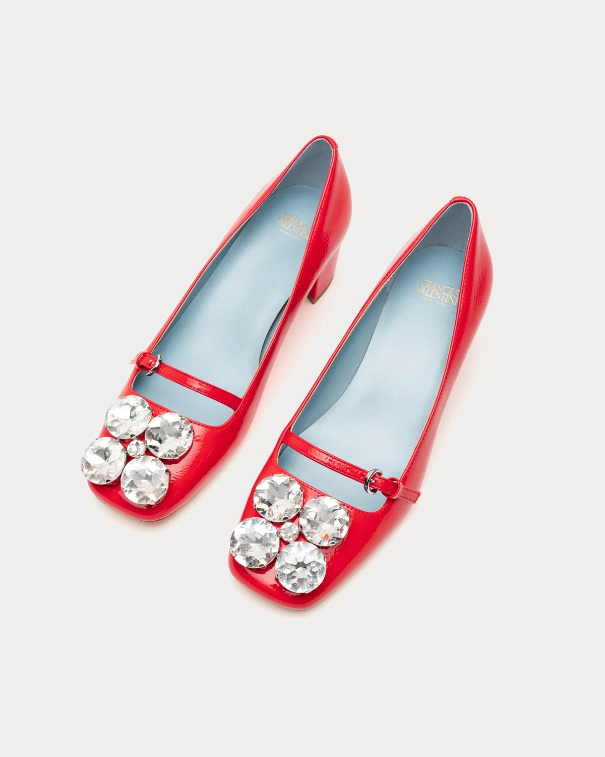 Frances Valentine Josephine Crinkled Leather Heel - Geranium