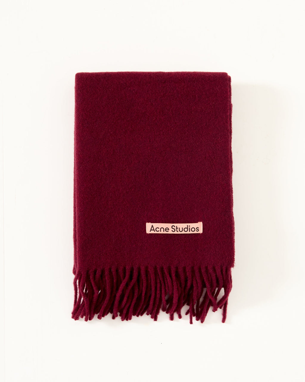 Acne Studios Fringe Scarf Narrow - Burgundy