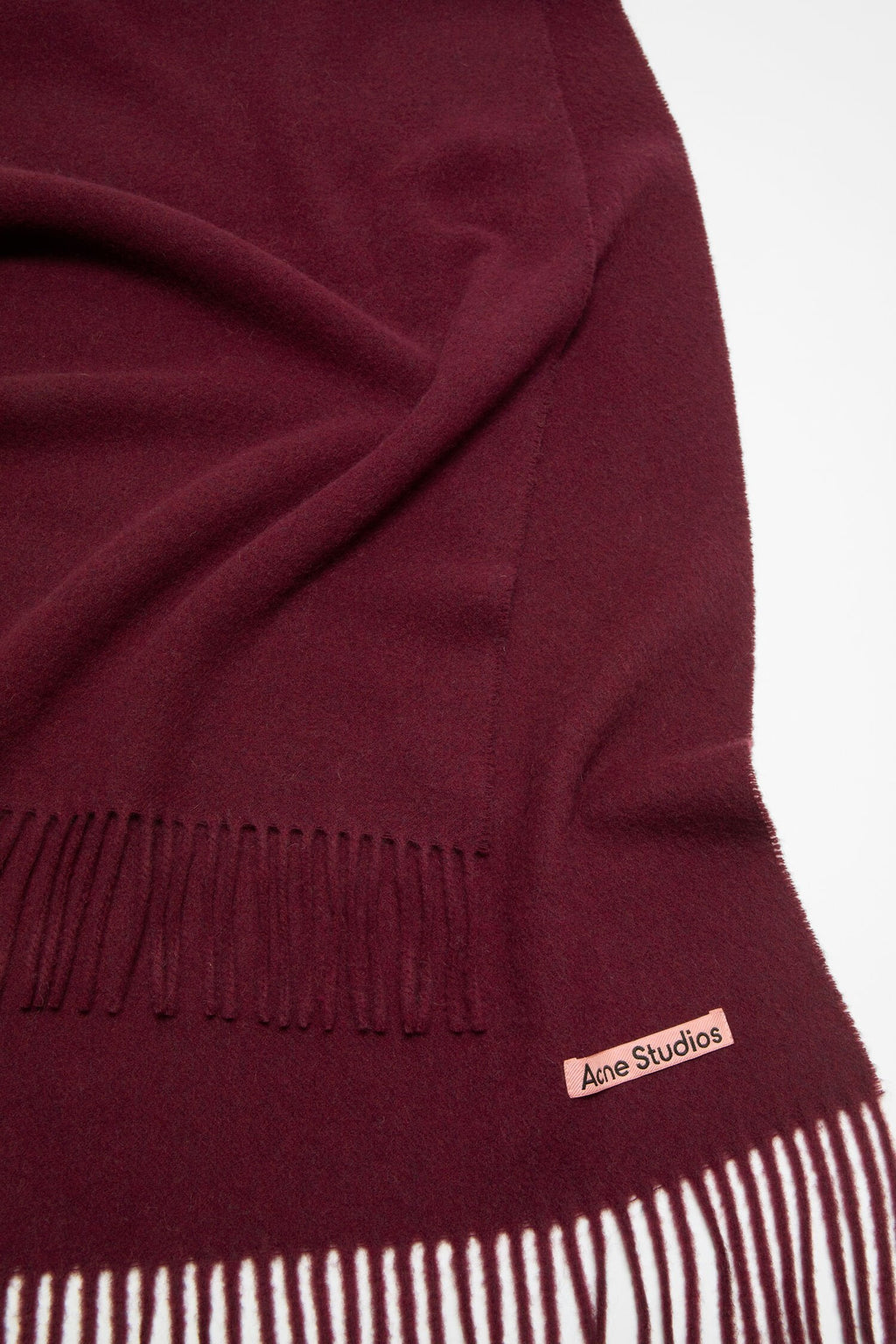 Acne Studios Fringe Scarf Narrow - Burgundy