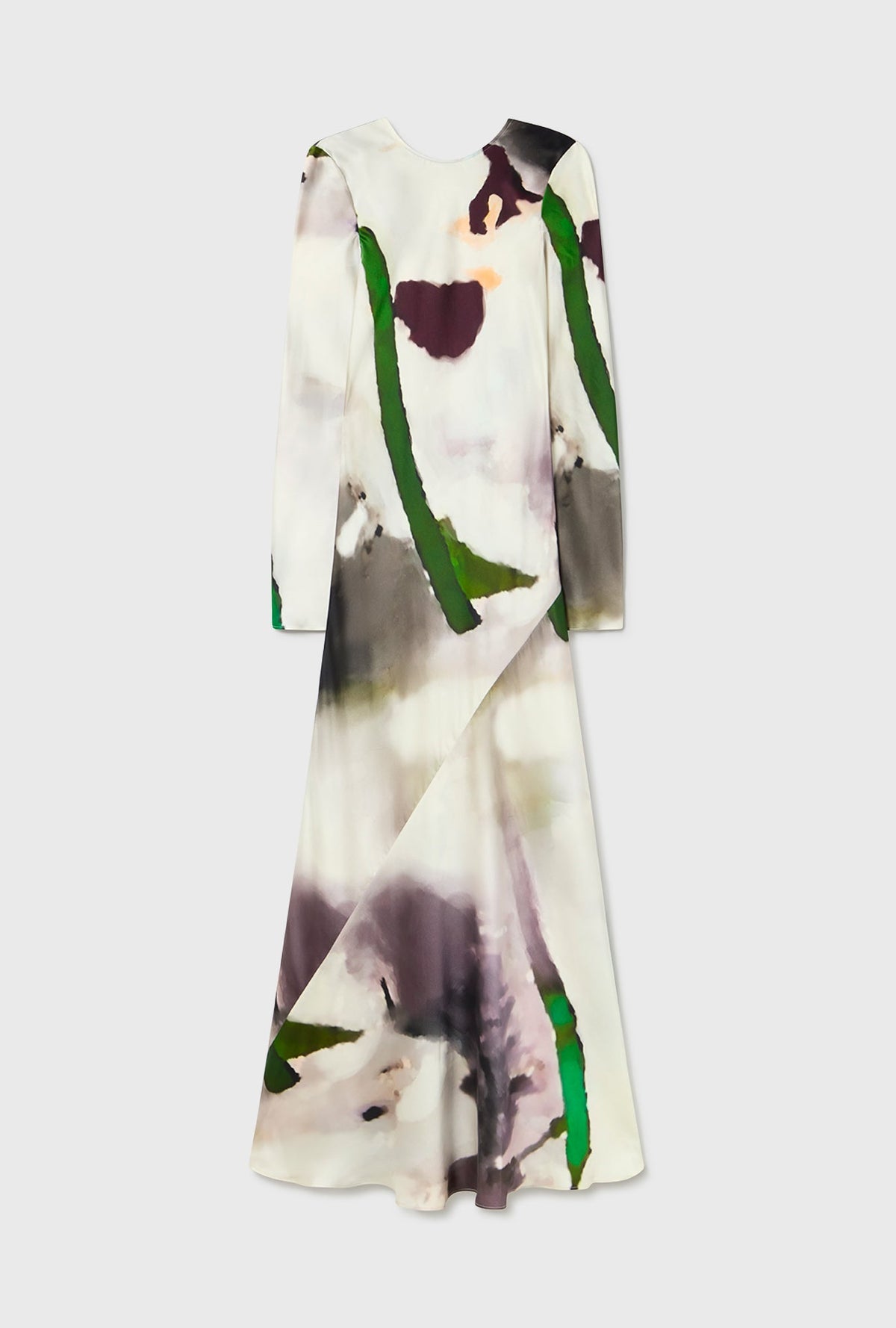 Silk Laundry Full Sleeve Bias Dress - Phosphate