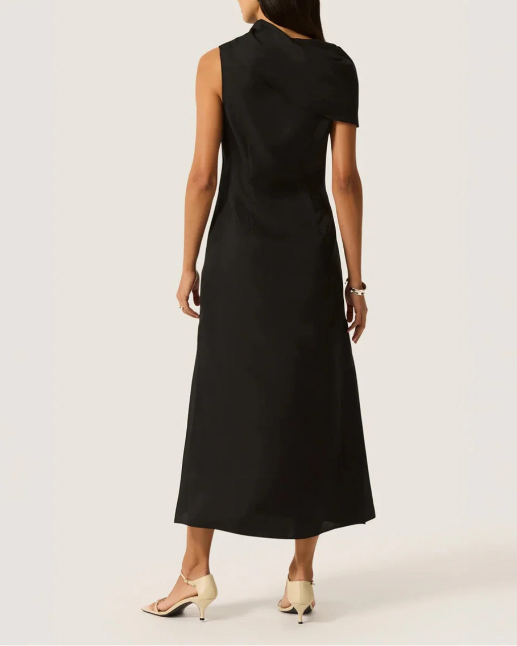 Argent Funnel Neck Dress - Black