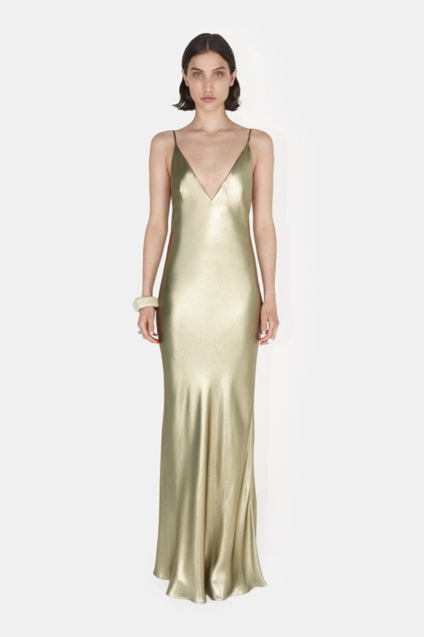 GALVAN LONDON Galvanized Slip Dress - Gold