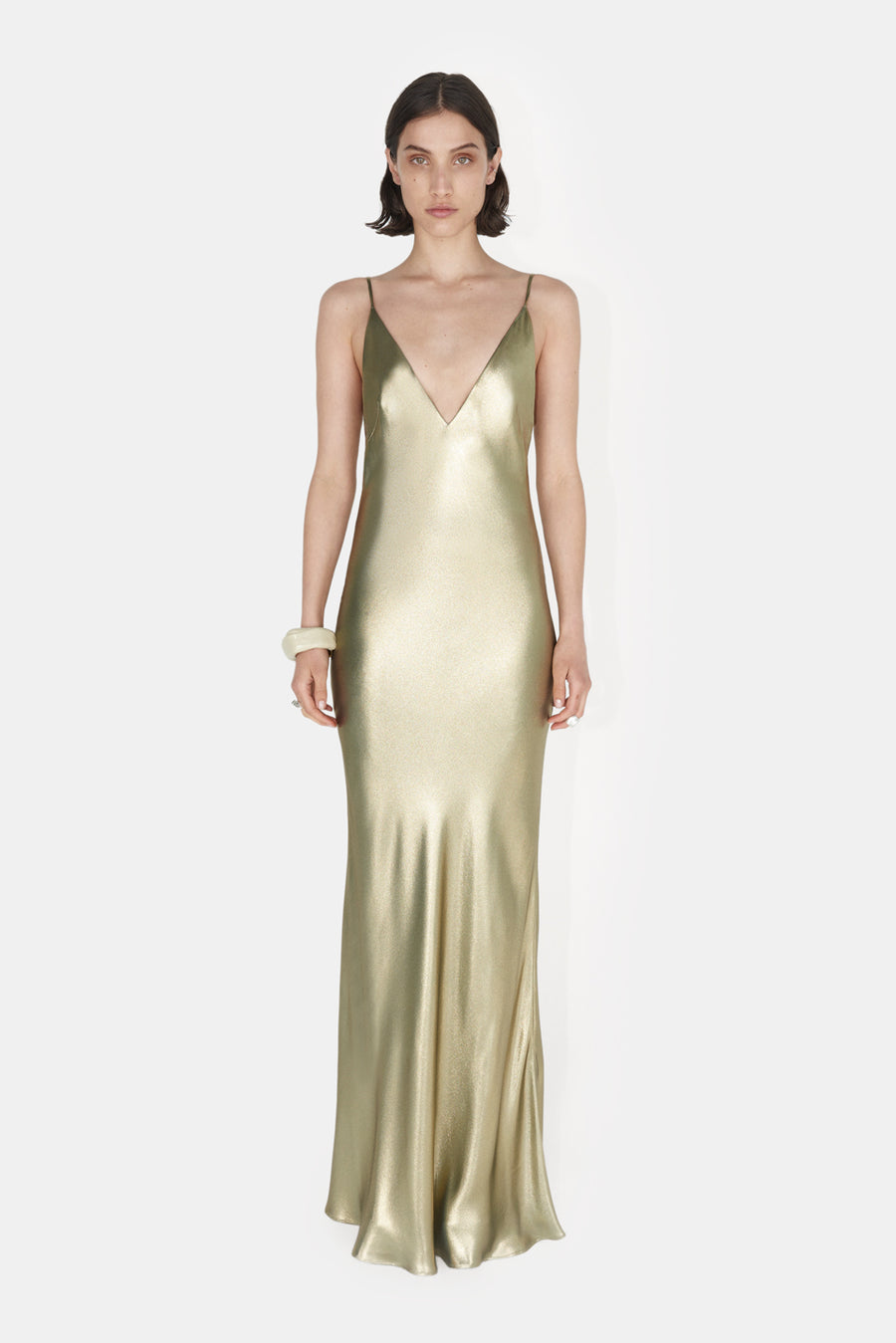 GALVAN LONDON Galvanized Slip Dress - Gold