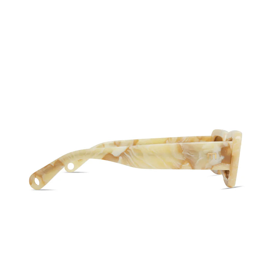 Elisa Johnson Gigi Sunglasses - White Yellow Pearl