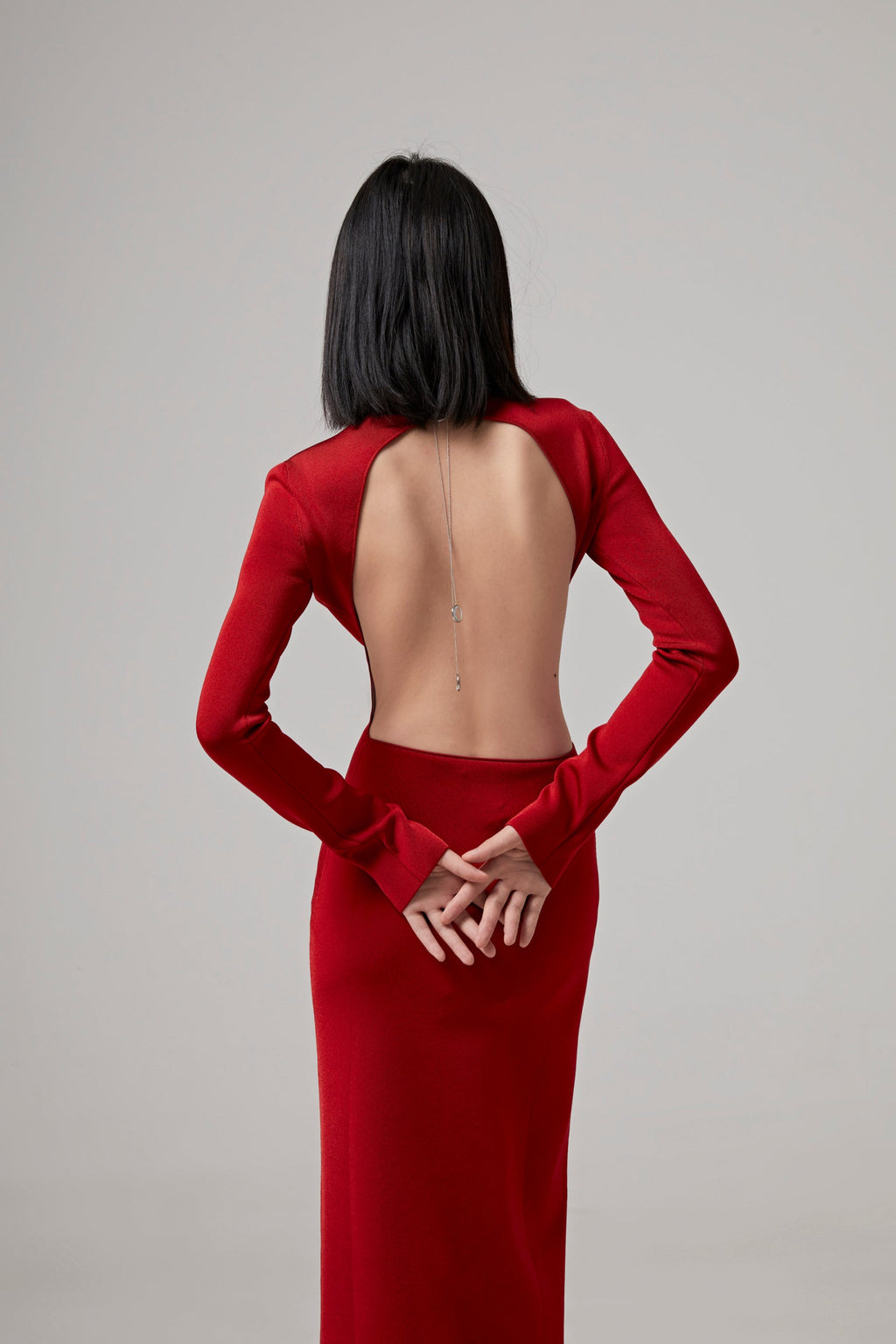 GALVAN LONDON Globe Chain Vega Dress - Rouge Piaf