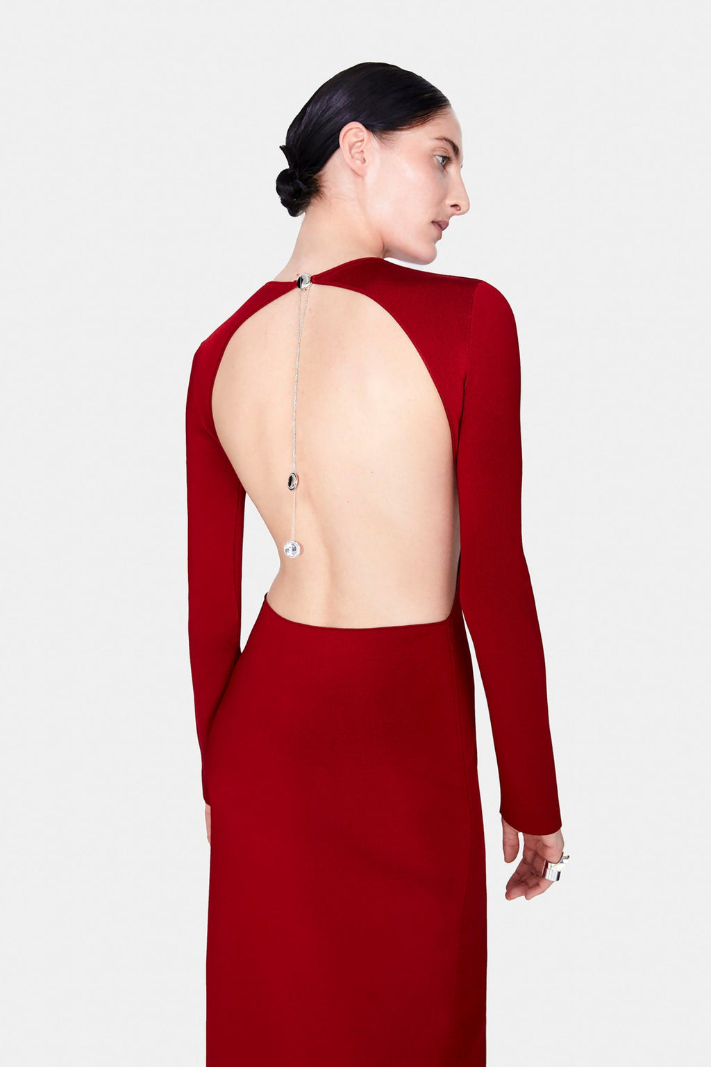 GALVAN LONDON Globe Chain Vega Dress - Rouge Piaf
