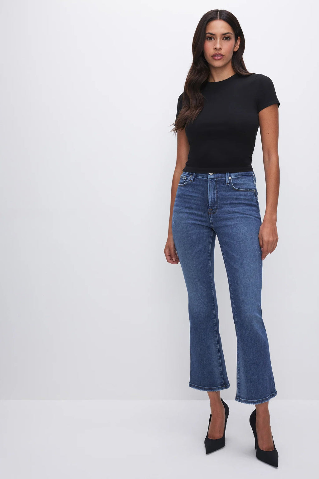 GOOD LEGS LIGHT COMPRESSION CROPPED MINI denim - INDIGO