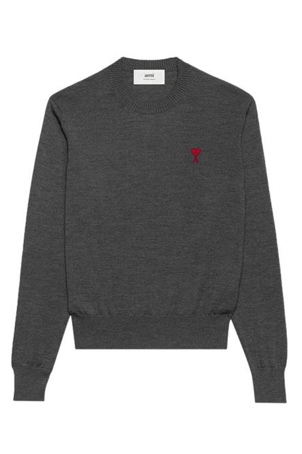 AMI HKS111KN0025055 Sweater - Gray