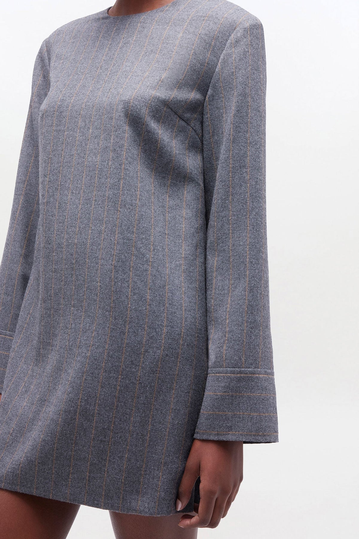 Ganni Stripe Circle Collar Dress