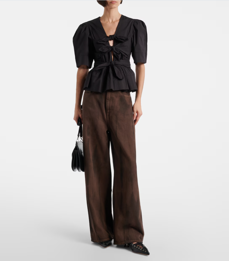 Ganni Overdyed Heavy Denim Baggy Jeans