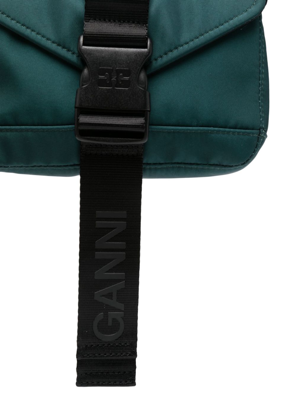 Ganni Recycled Tech Mini Satchel - Forest Night