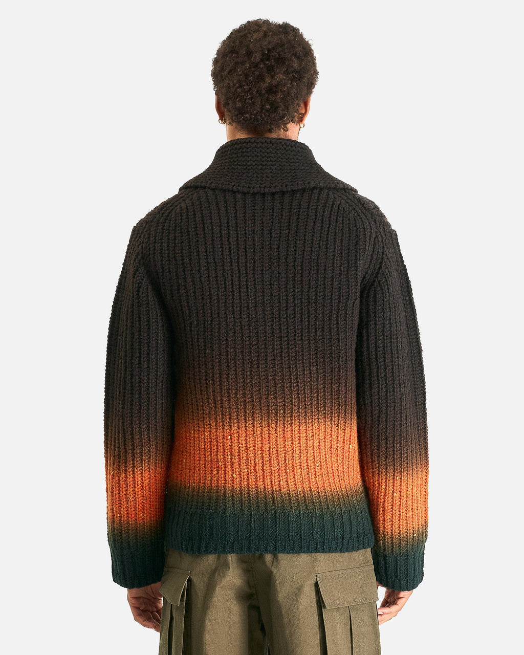 sacai Garment Dye Wool Knit Cardigan