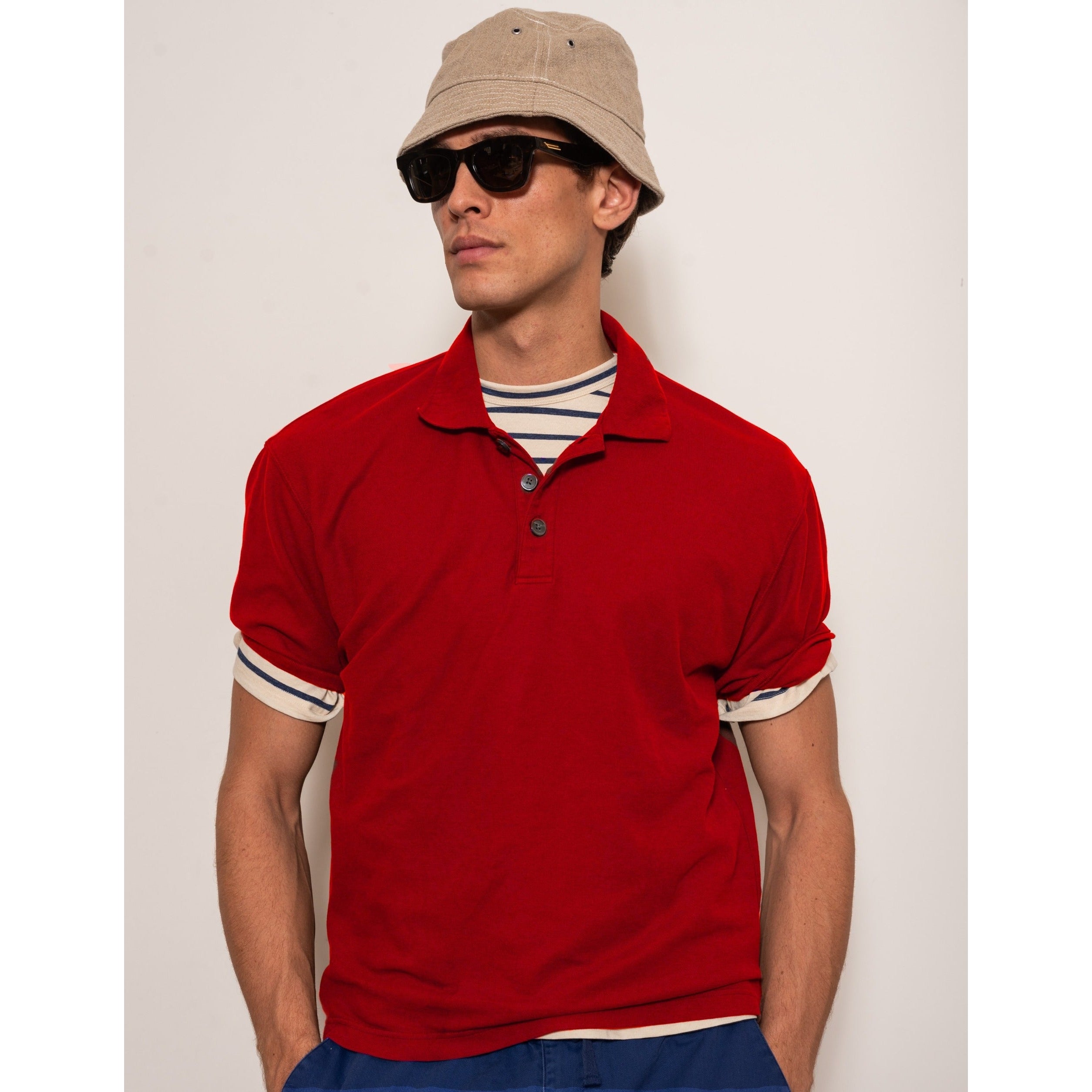Alex Mill Garment Dyed Polo in Pique Cotton