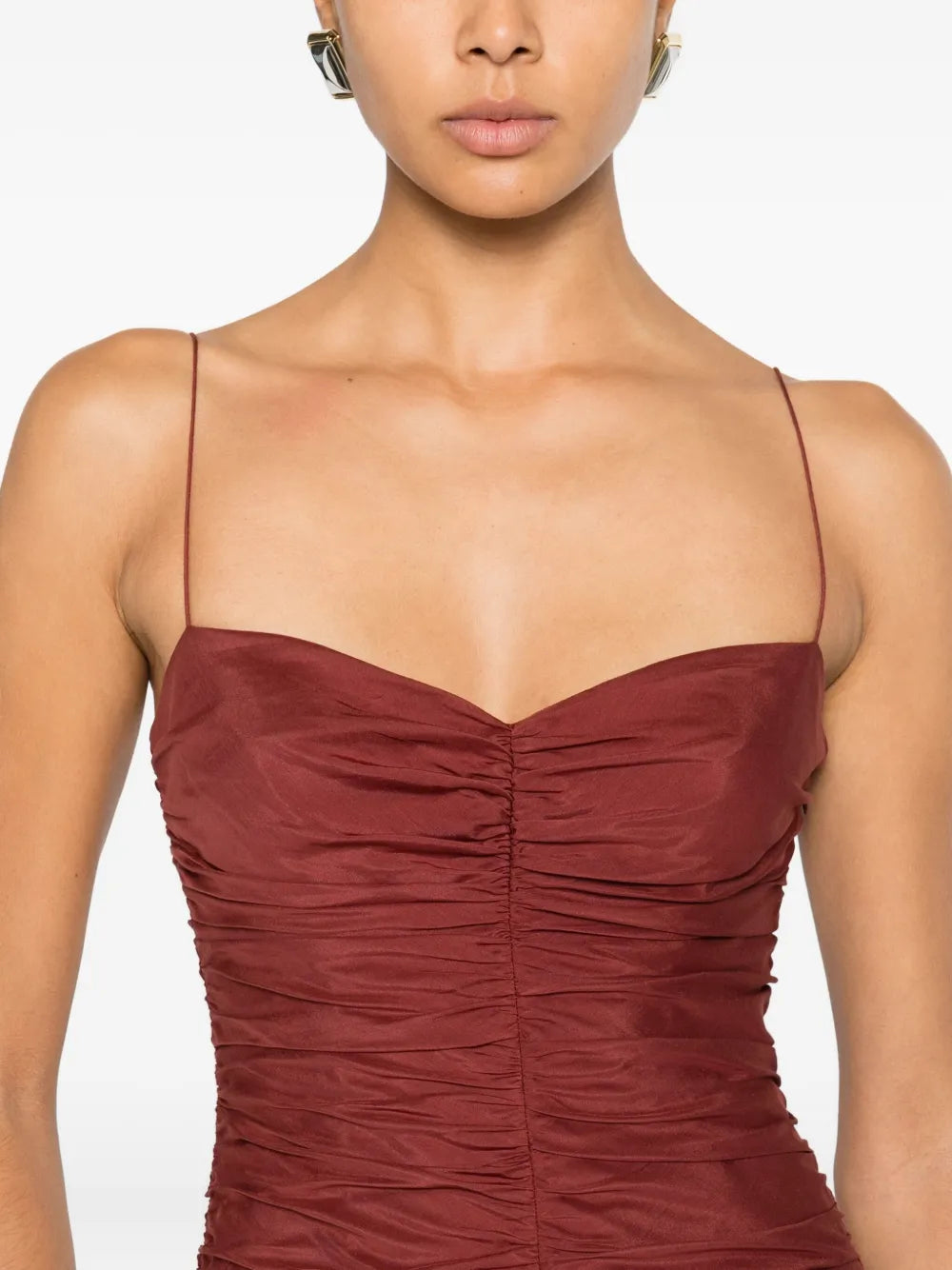 Matteau Gathered Drop Waist Dress - Maroc