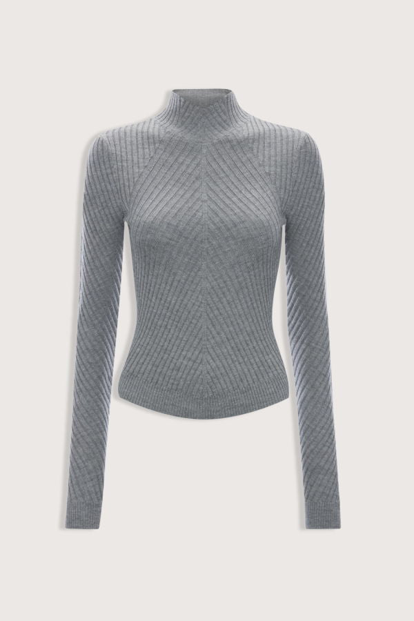 Victoria Beckham Georgia Sweater - Grey Marl