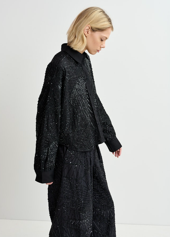 Essentiel Antwerp Gibra Sequined Blouse - black