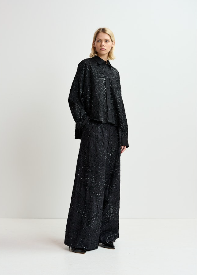 Essentiel Antwerp Gibra Sequined Blouse - black