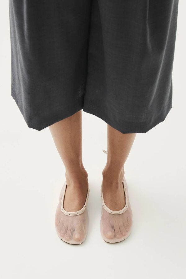 Alohas Gill Mesh Ballet Flats - White