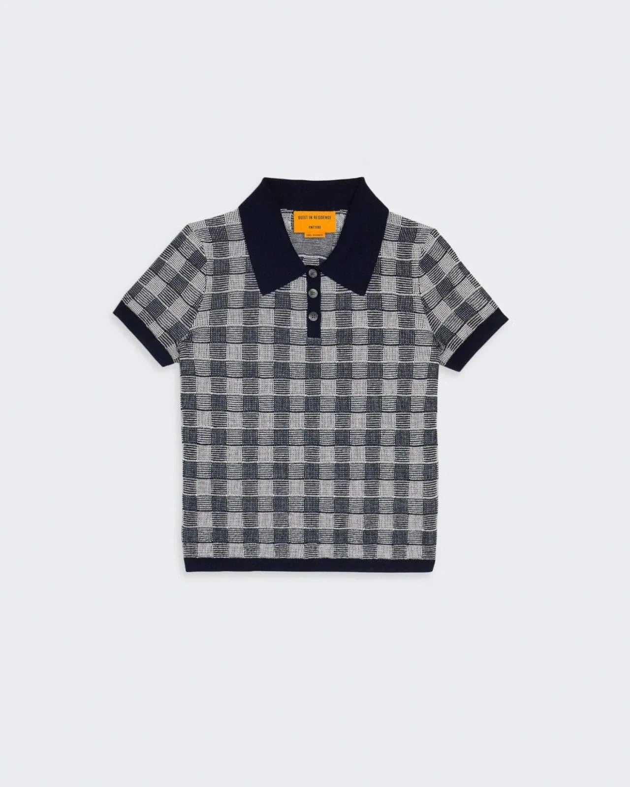 Guest in Residence Gingham Shrunken Polo - Midnight Combo