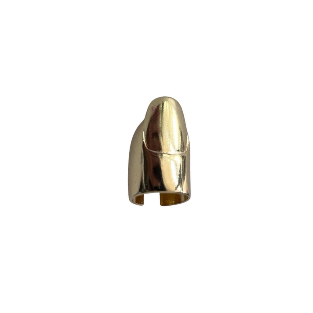 London Atelier Byproduct Gold Finger Cover with Nail Detail Ring