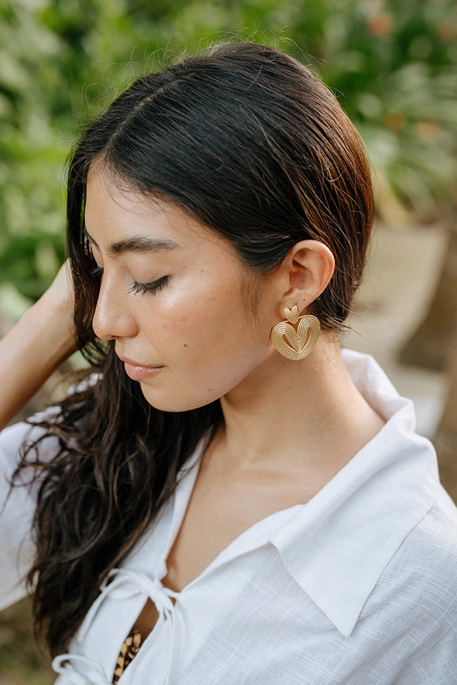Noonday Collection Golden Palmier Earrings