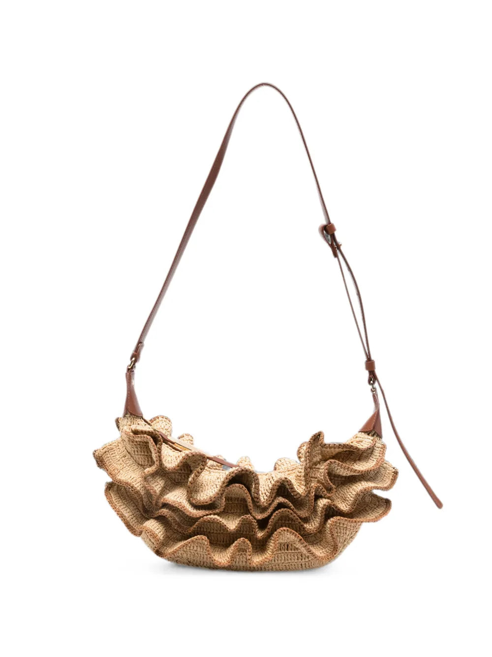 Zimmermann Goldentime Ruffle Shoulder Bag