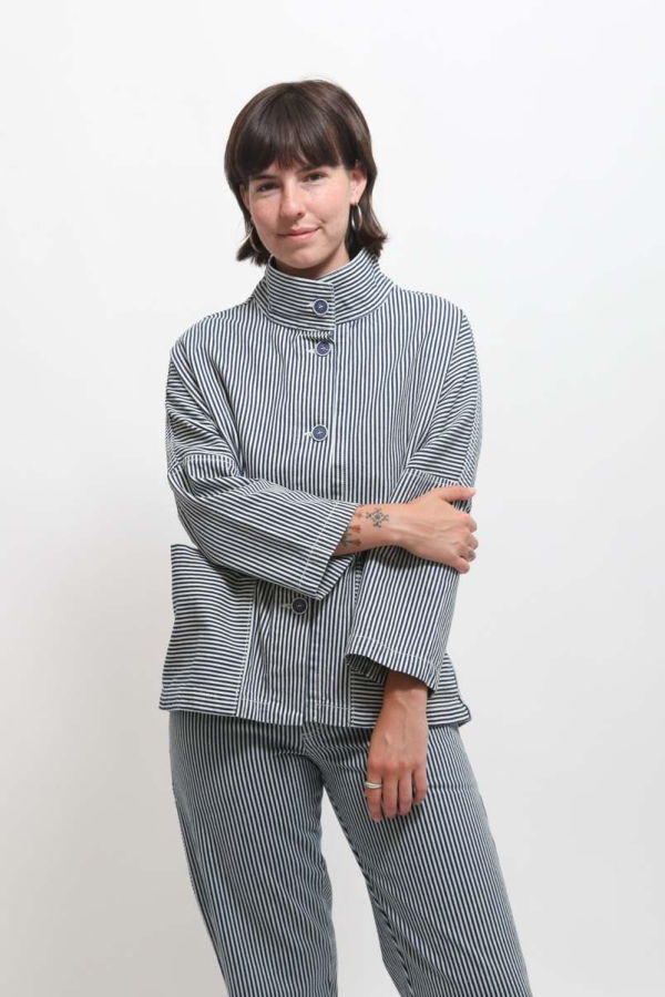 Gravel & Gold Marram Jacket - Conductor Stripe