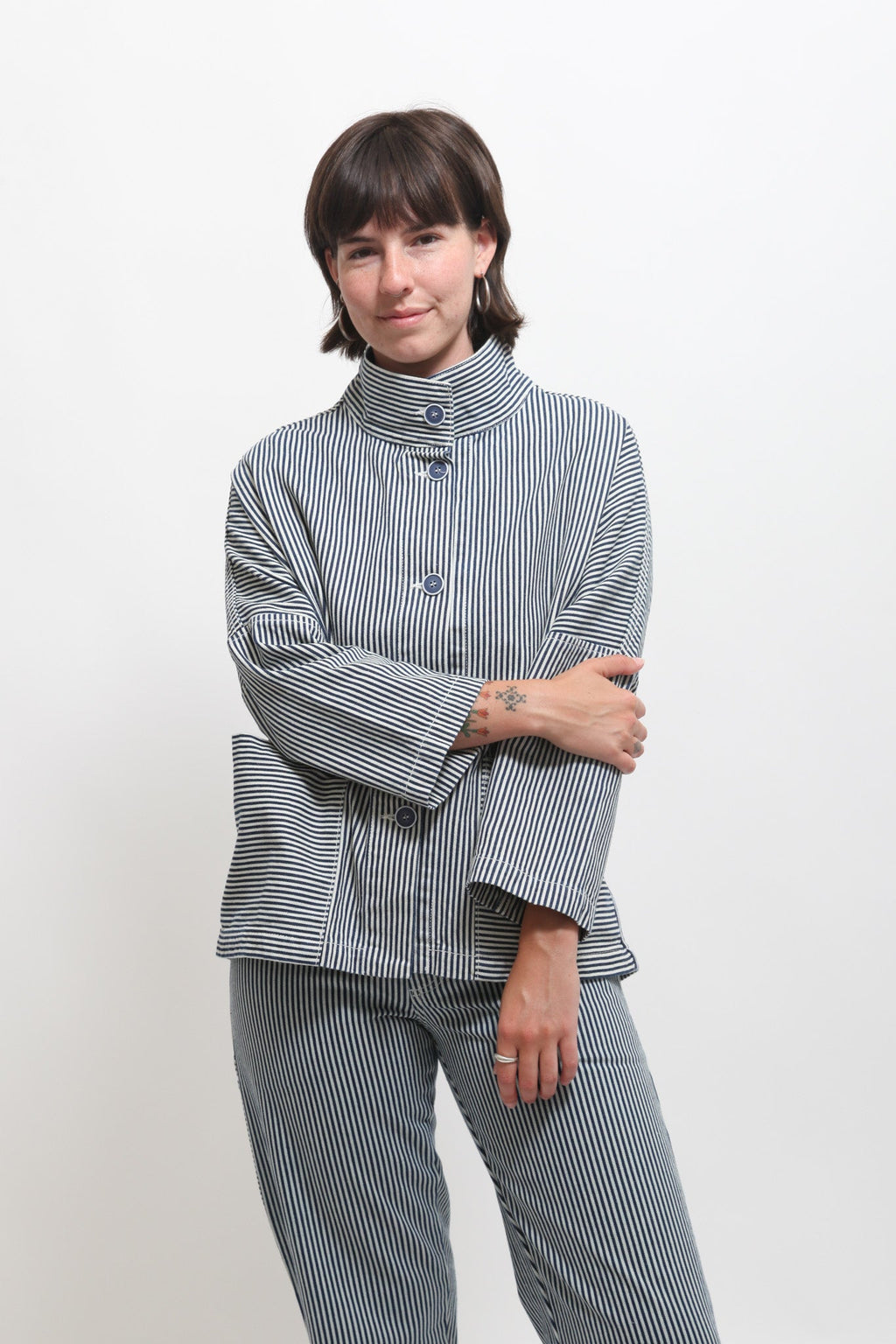Gravel & Gold Marram Jacket - Conductor Stripe