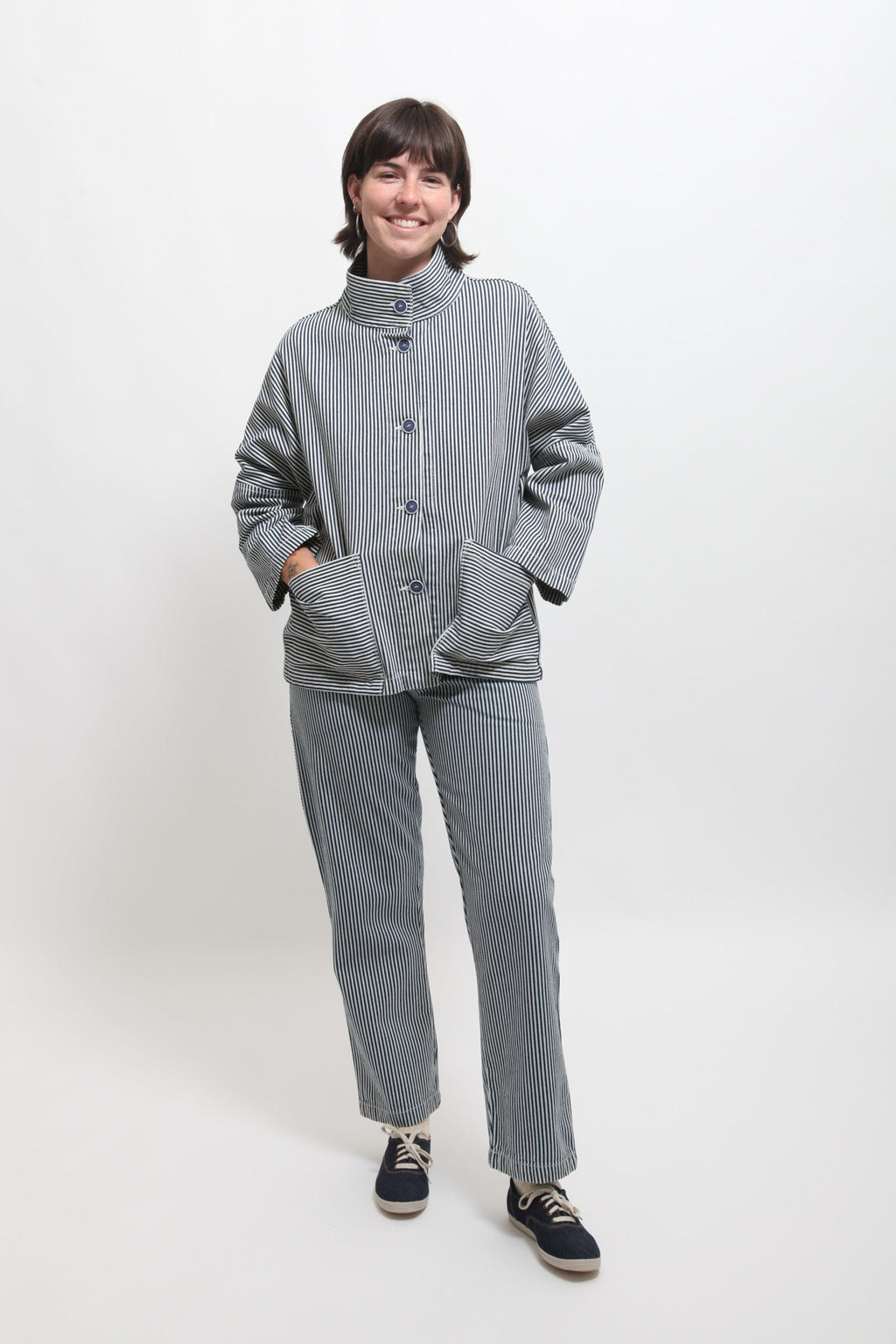 Gravel & Gold Marram Jacket - Conductor Stripe