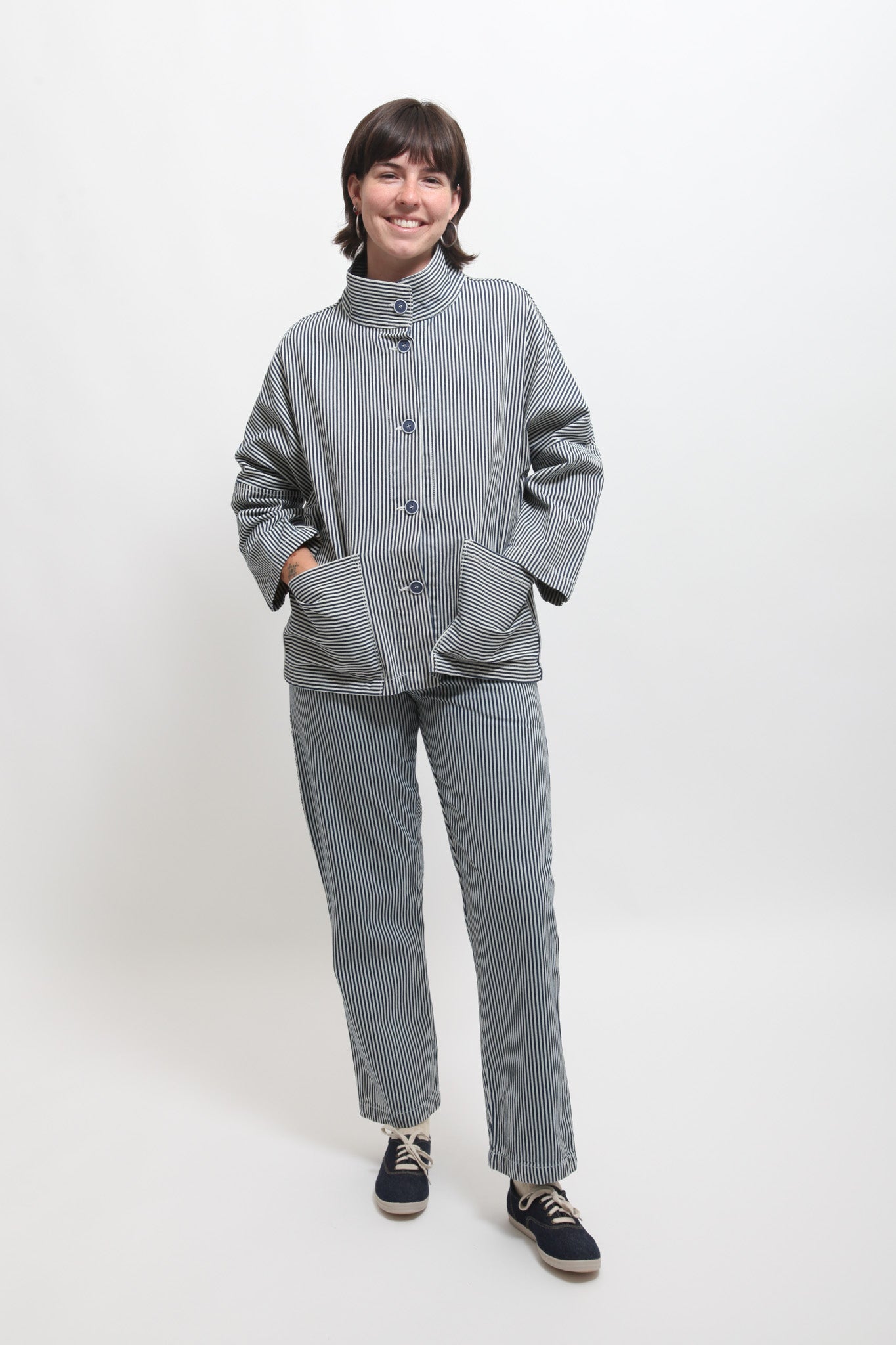 Gravel & Gold Marram Jacket - Conductor Stripe