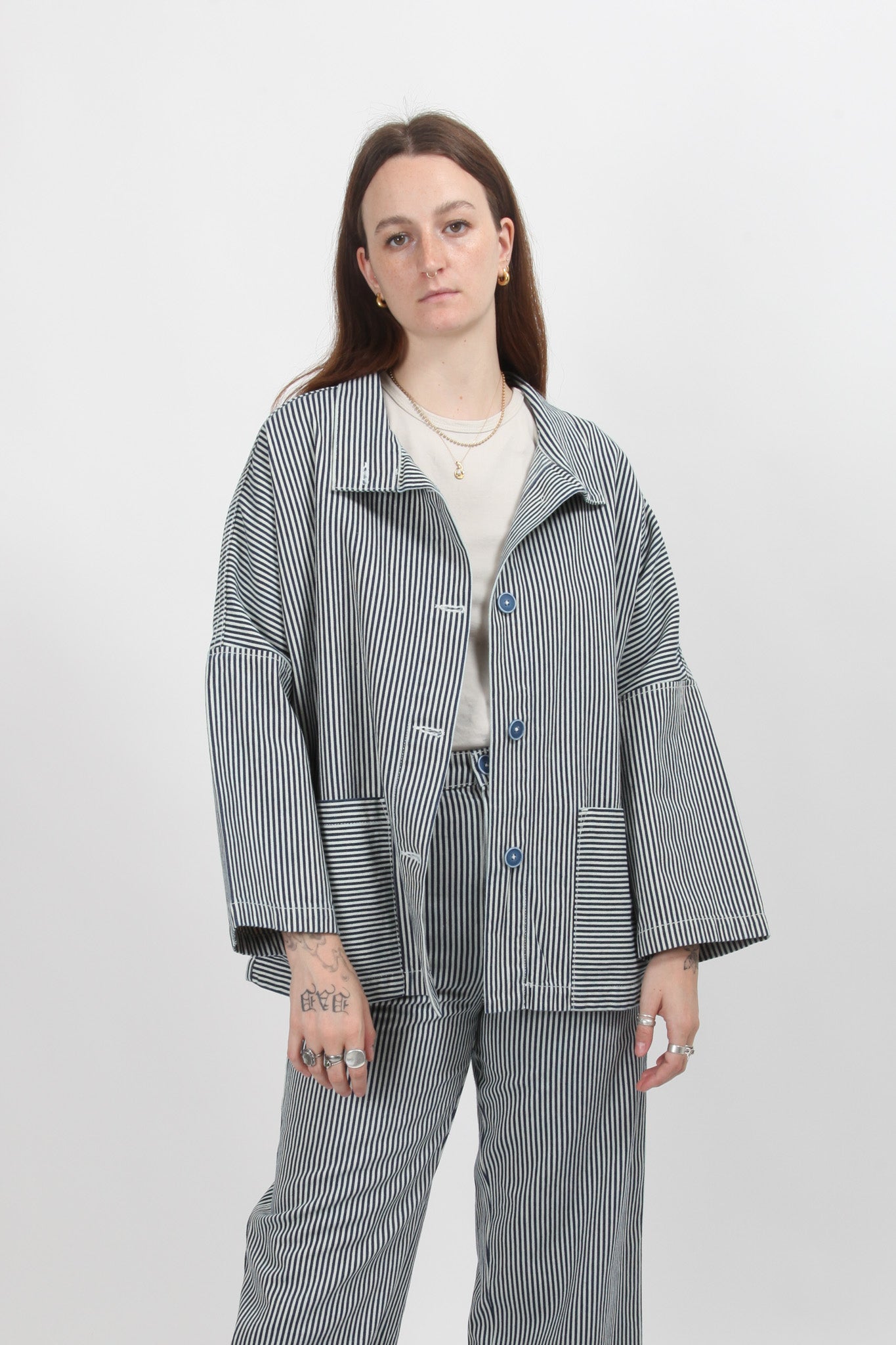 Gravel & Gold Marram Jacket - Conductor Stripe