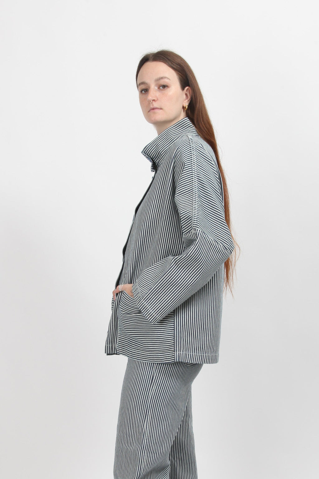 Gravel & Gold Marram Jacket - Conductor Stripe